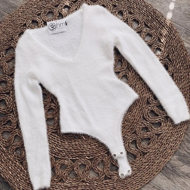 

Long Sleeve Black Bodysuit V Neck Casual Spring Winter White Body Top Sexy Women 2021 Bodysuits Streetwear