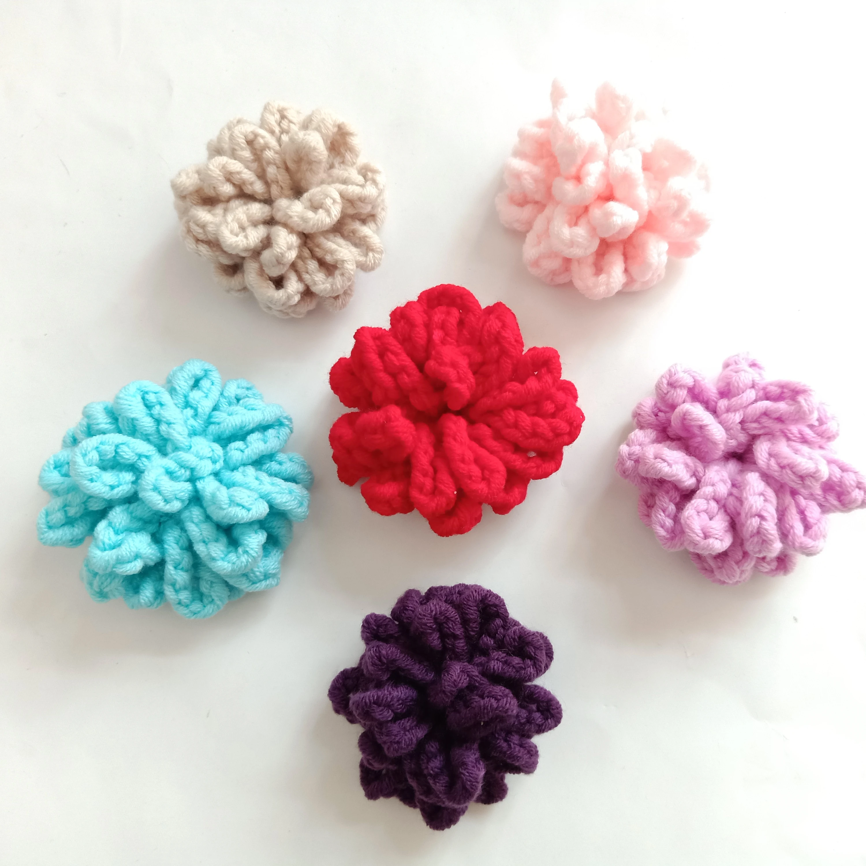 1 шт. вязаные крючком шерстяные цветы для девочек заколки волос детский
