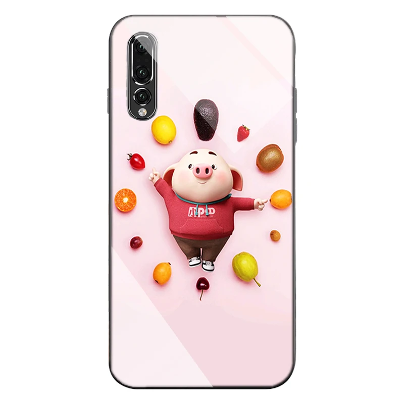 Для huawei P30 P10 P20 Mini Pro plus Deluxe закаленное стекло 3D Свинья Чехлы для mate 20 lite 10 pro nova 3i 4
