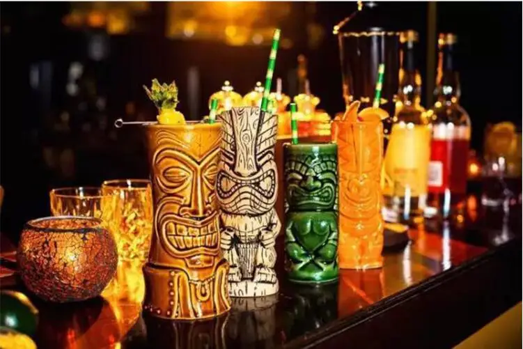 Новые Hawaii Tiki кружки, кружки для коктейлей, пивные кружки для напитков, кружка для вина, керамическая Пасхальная кружка Tiki, кружка 450 мл