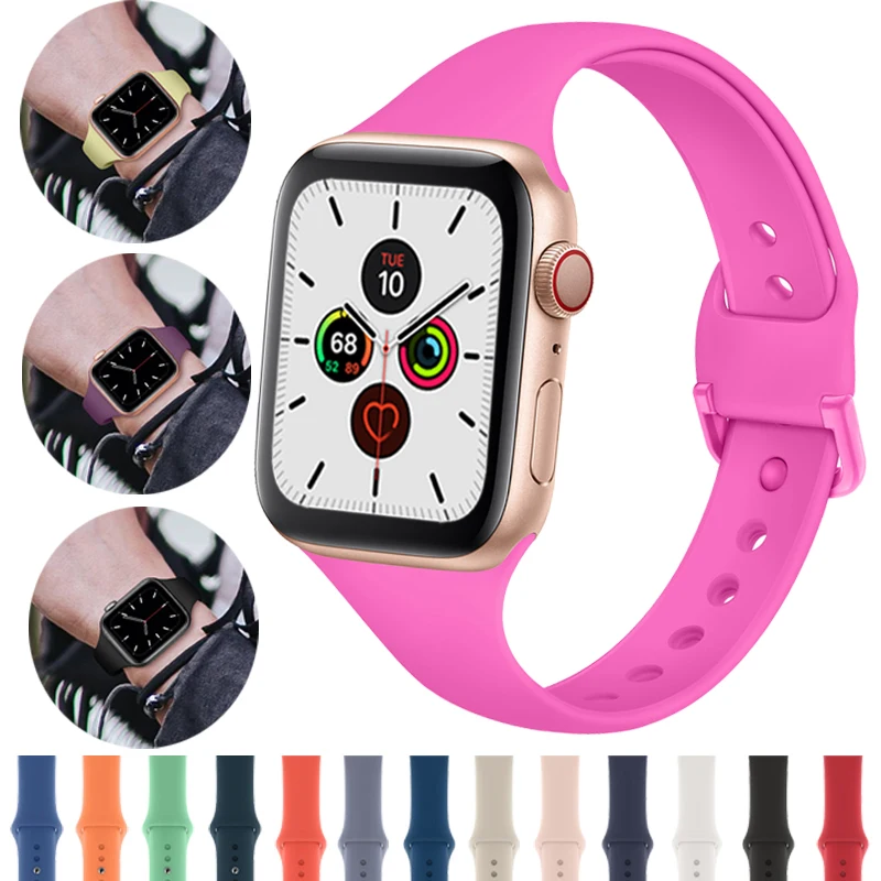 Ремешок для Apple Watch 38 мм 42 спортивный силиконовый iWatch 4 ремешок 44 40 ремень браслет
