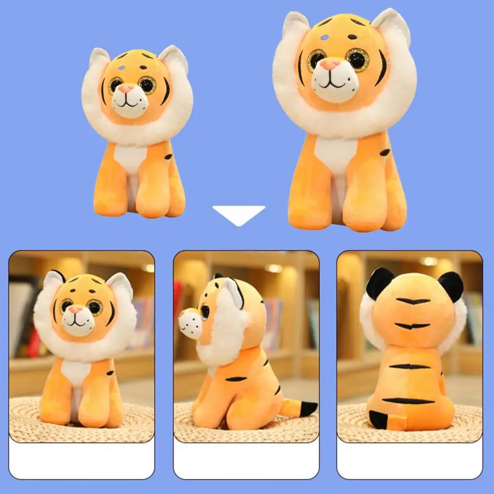 

Cozy Blessing No Deformation Mini Decoration Tiger Mascot Plush Keychain Chinese New Year Tiger for Bag Decor