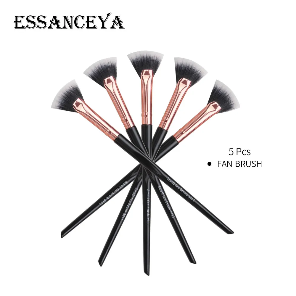 ESSANCEYA 1/3/5Pcs Make Up Brushes Small Fan Brush Tool Concealer Eyelash Eyebrow Eyeshadow Blending Makeup Kit For Beauty | Красота и