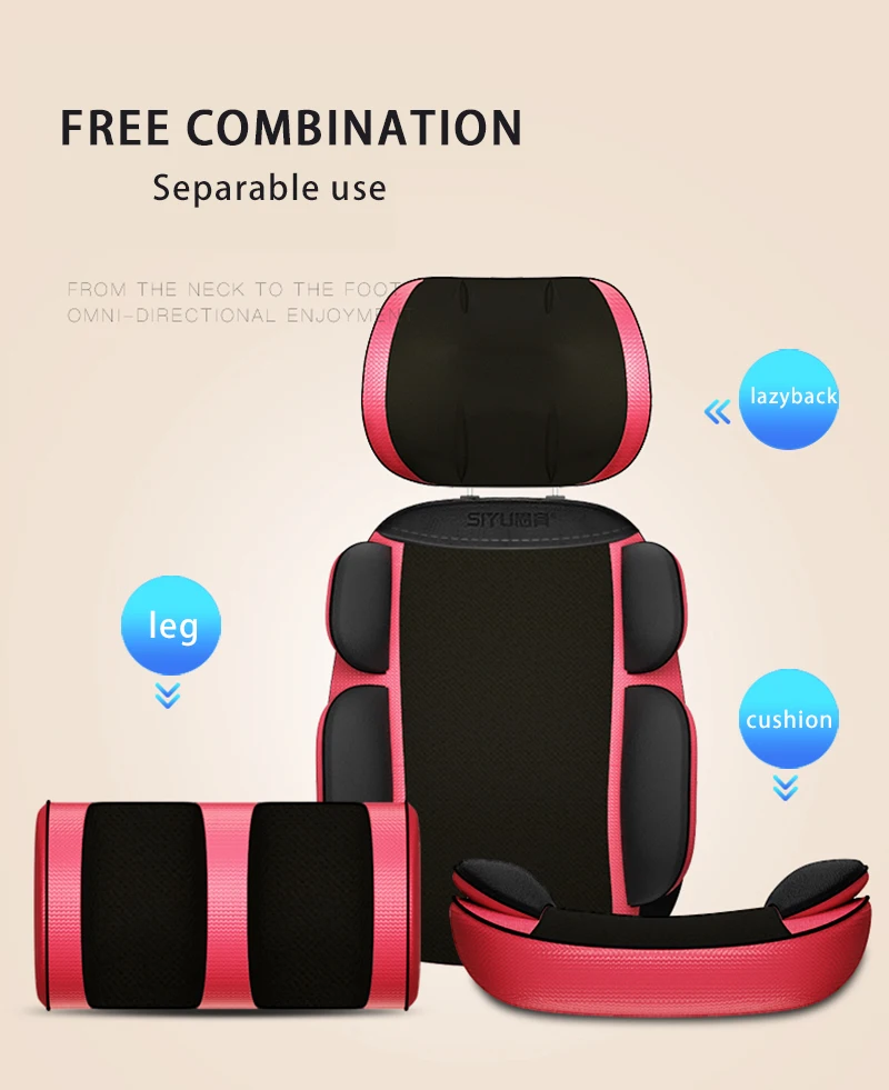 Электрическое кресло для массажа всего тела шиацу офисная подушка шейного