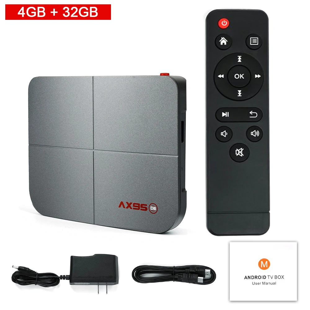 AX95 TV Box 4G Bluetooth 8K Dual WiFi 32/64/128G EU Smart TV Box Android 9.0 Dolby Sound USB 3.0 1080P Media Player New 2021