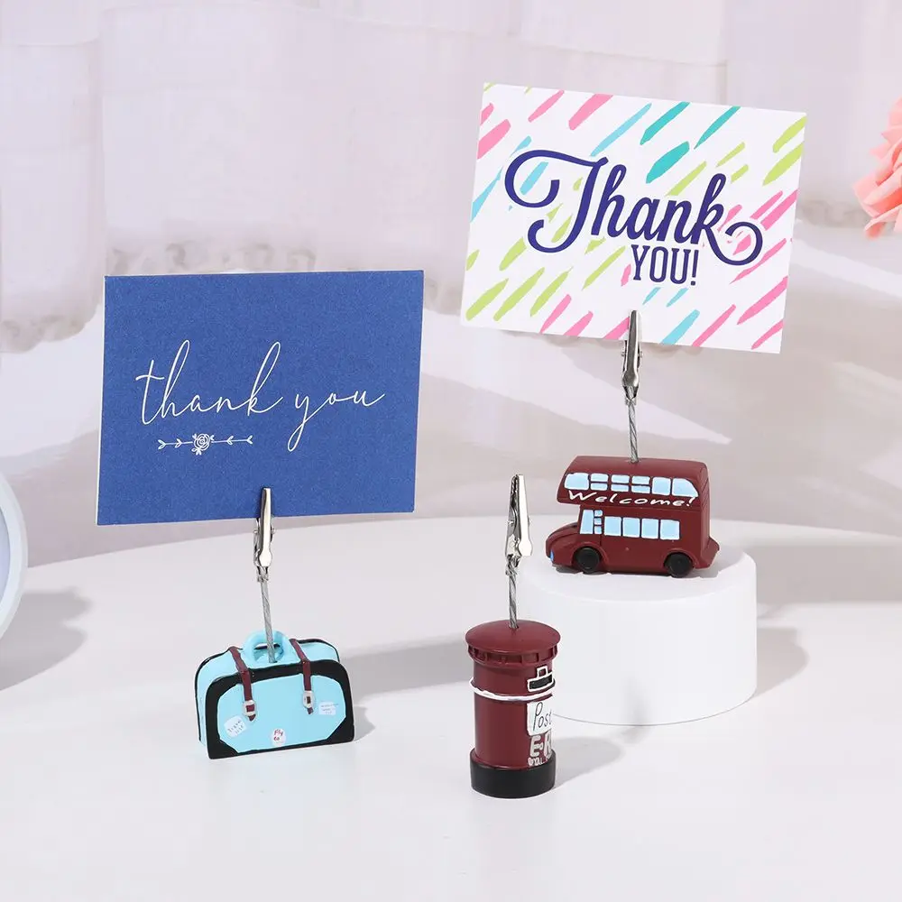 

Creative Travel England Retro Resin Memo Photo Clip Paper Clamp Message Card Holder Desk Decor Stationery School Office Supplies