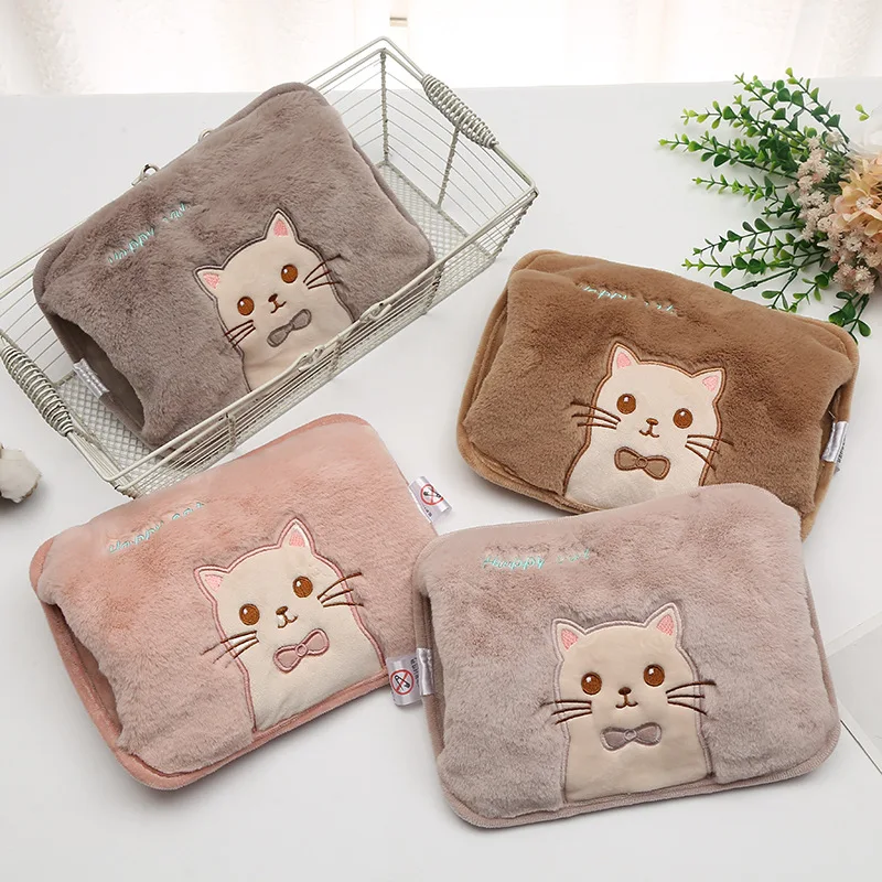 random 1pc Зимние грелки для рук с мультяшным маленьким ежиком, электрическая грелка, милый котенок, теплая водная грелка, грелка, мешок с сокровищами, hz-378 - Цвет: random 1pc