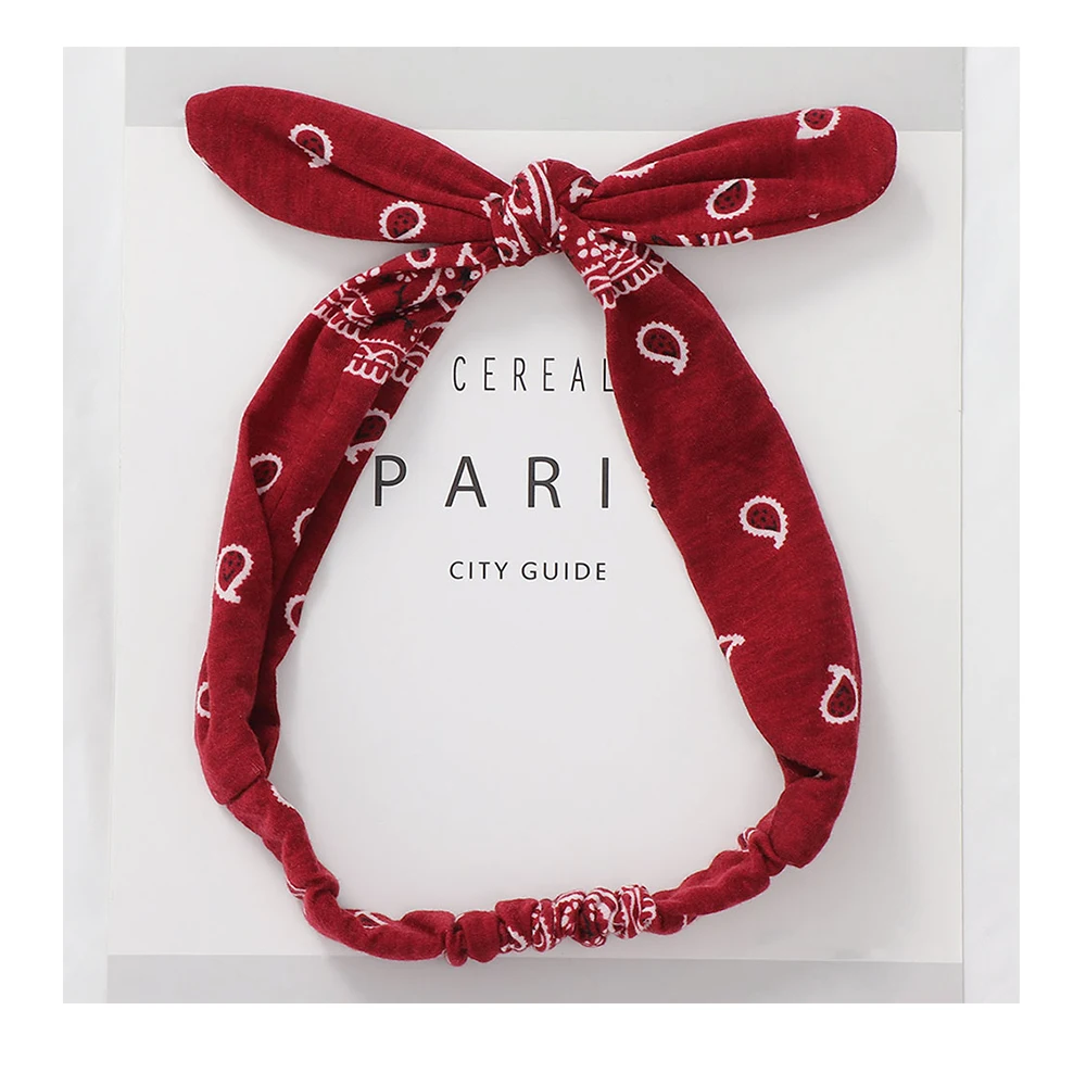 

2020Women Sweet Hair Band Print Headbands Retro Hair Accessories Cross Turban Bandage Bandanas Hairband Headwrap Summer Headwear