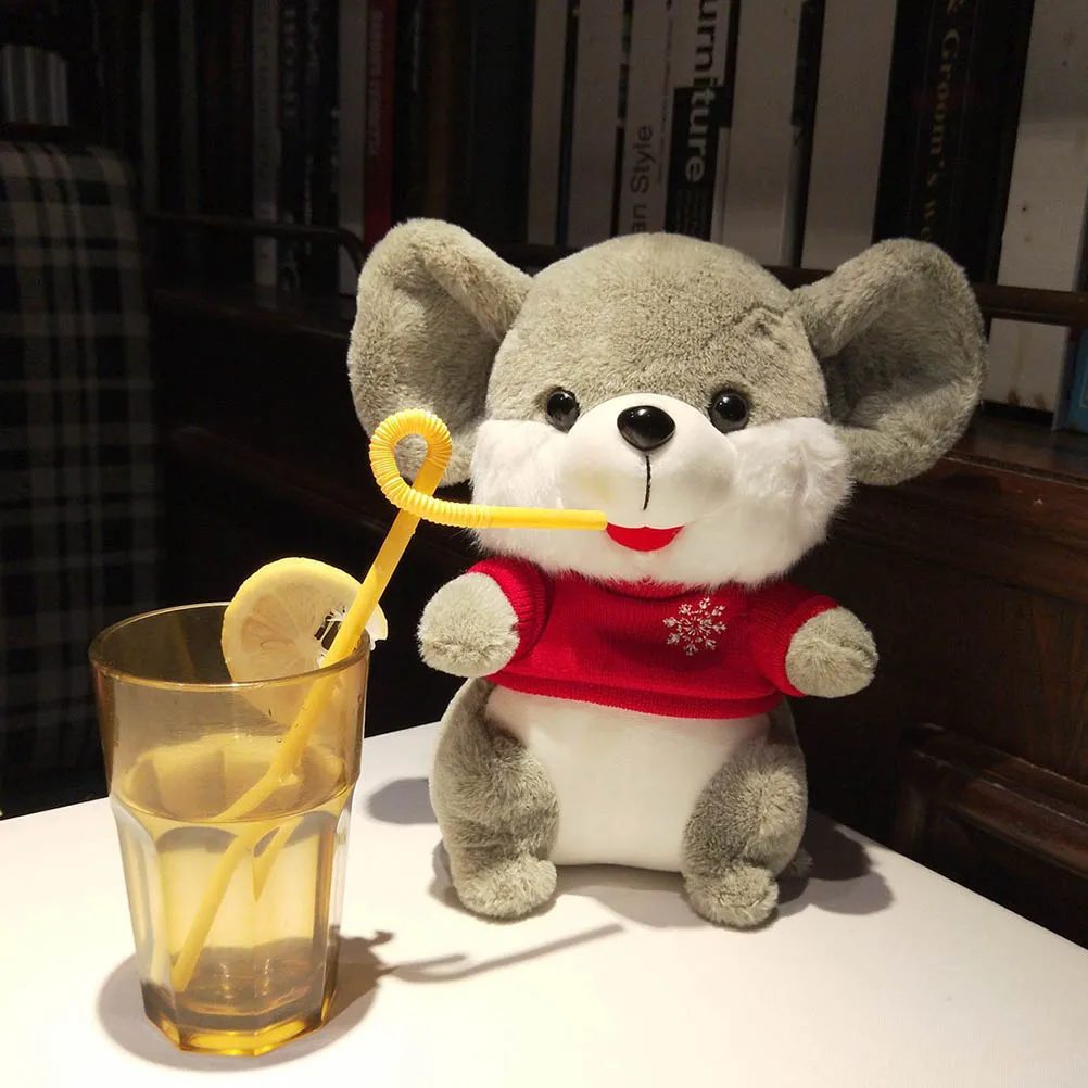 

25cm Cute Kawaii Couple Mouse Plush Toys Doll 2020 New Year Mascot Toy Children Hug Stuffed Animals Doll Kids For Christmas Gift