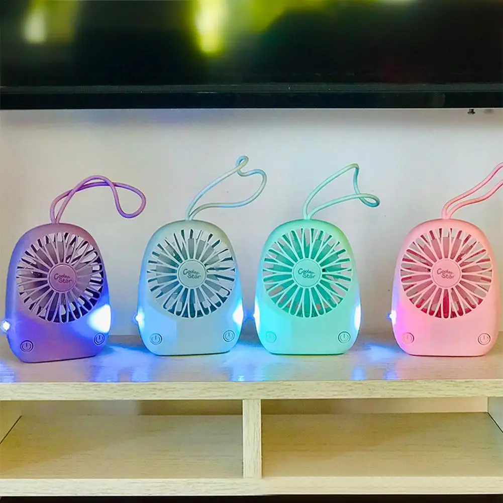 USB Перезаряжаемые светодиодный вспышка светильник Ночной вентилятор бесшумный с