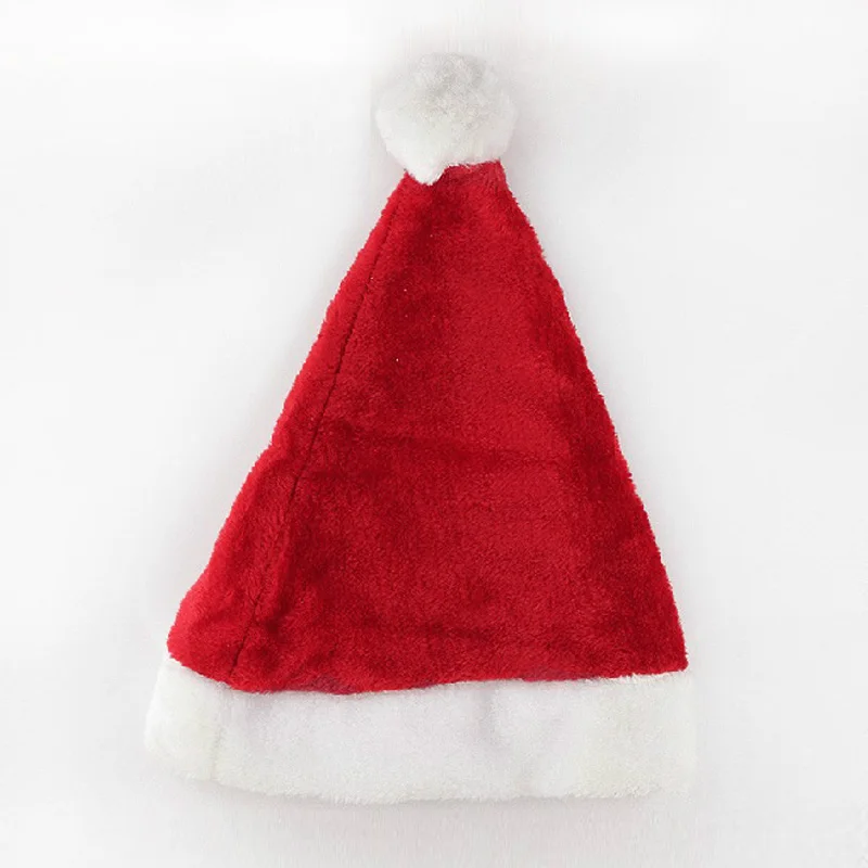 Gorro de Navidad de felpa para ni&ntilde;os y adultos, gorro de felpa, regalo de Navidad, decoraciones navide&ntilde;as para ni&ntilde;os-2