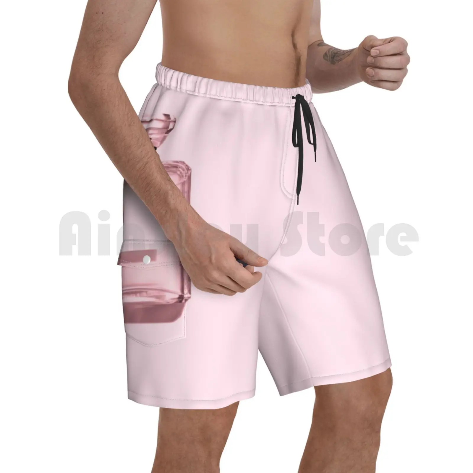 Духи розовый пляжные шорты мужские для купания духи красивая стильная модная