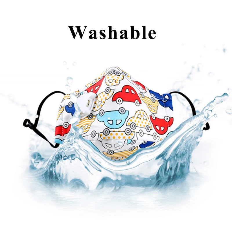 Детская Пылезащитная хлопковая мультяшная маска для рта респиратор с фильтром