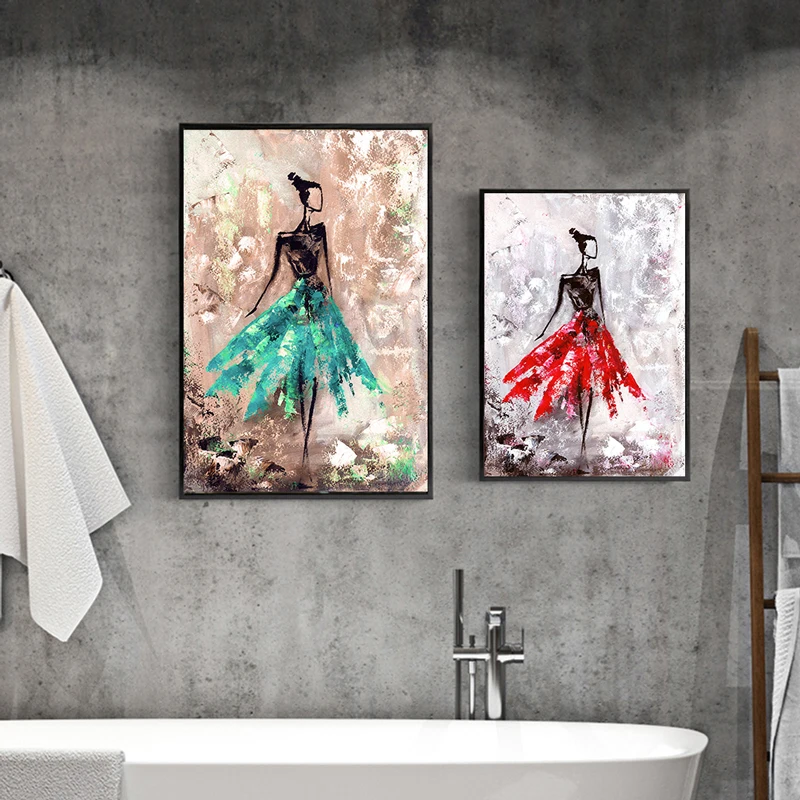 Абстрактная красочная живопись для балета холст настенная современный плакат и