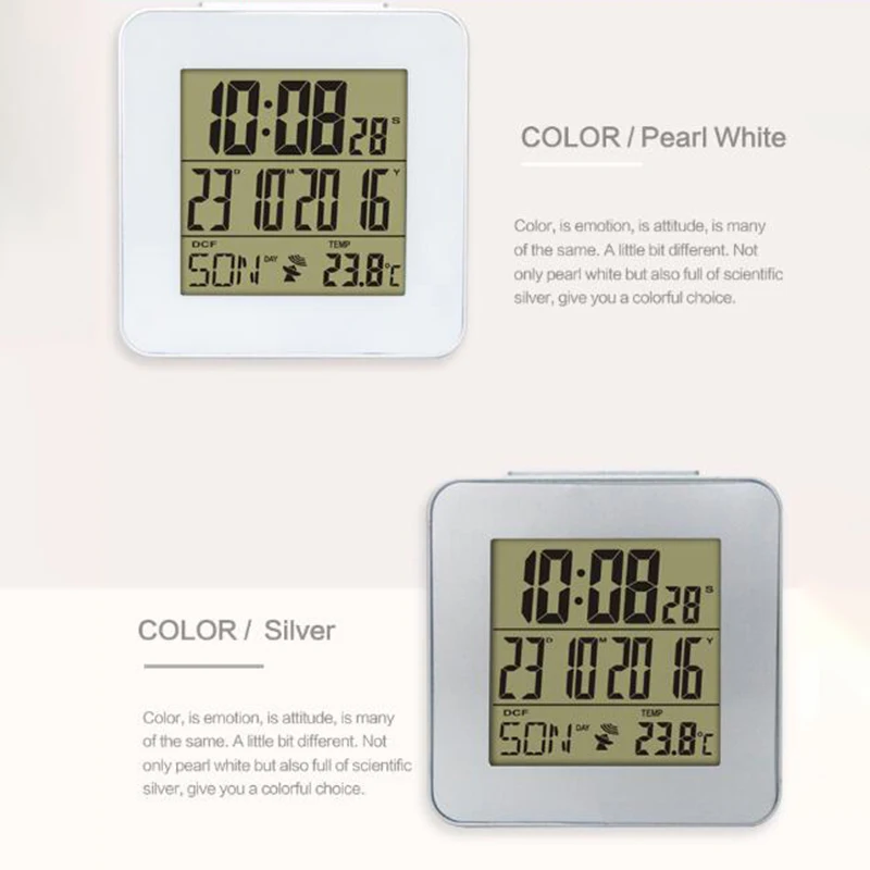 Глобальный Радиоуправляемый будильник с комнатным термометром время повтора