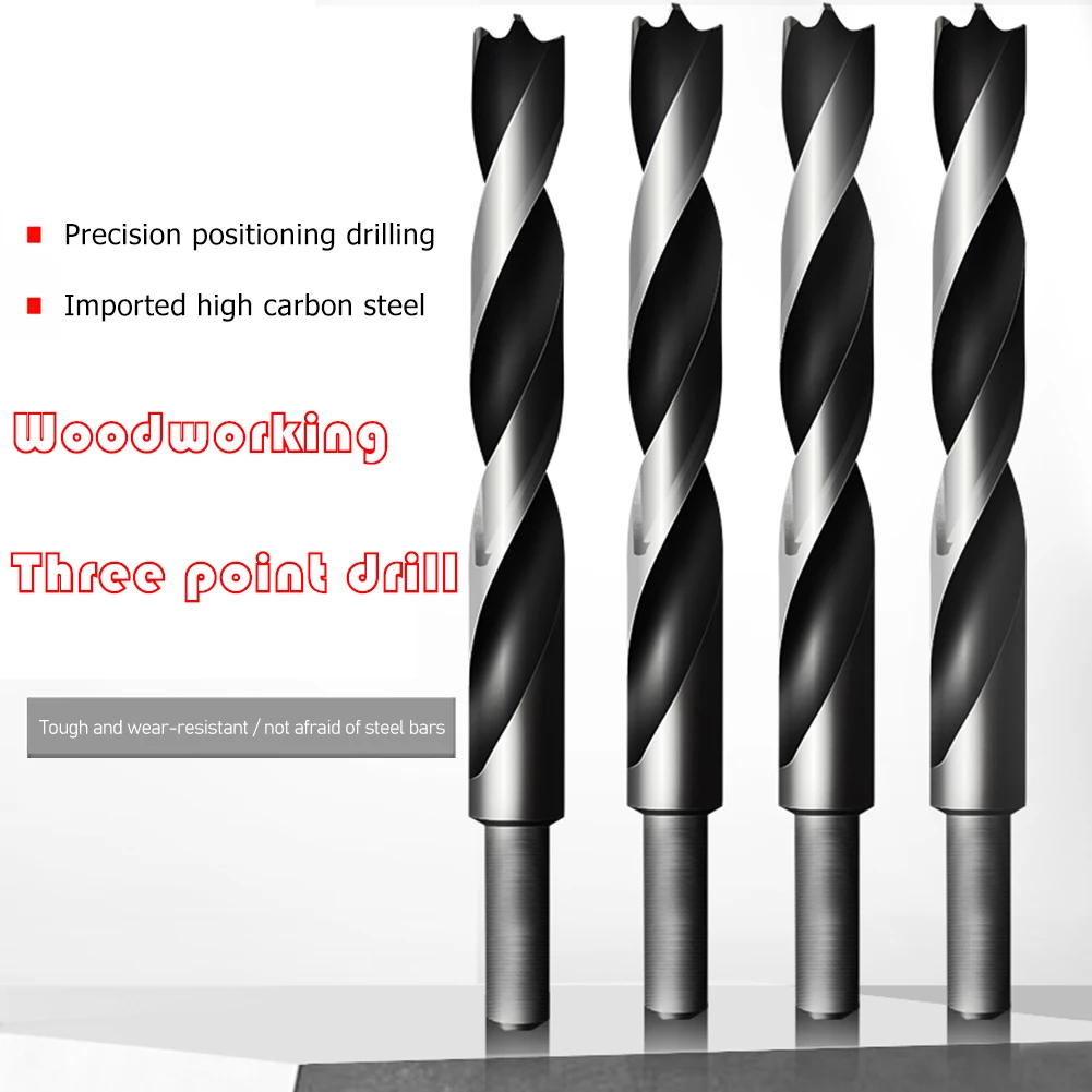 10 шт. с высоким содержанием углерода Сталь цилиндрическим хвостовиком три сверло