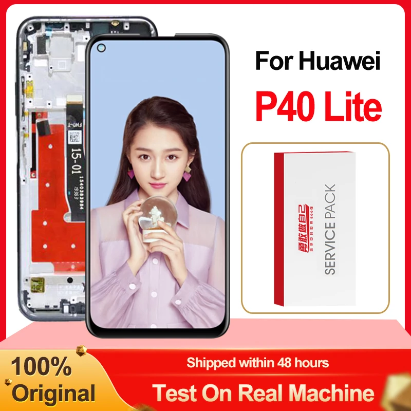 Оригинальный 6 4 ''ЖК-дисплей для Huawei P40 Lite JNY-L21A дисплей сенсорный экран
