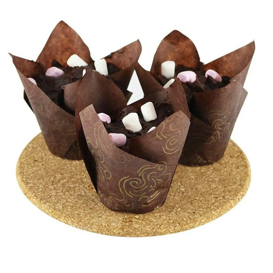 Новогодняя бумажная подкладка для кексов 50 шт. чашка выпечки свадебной вечеринки