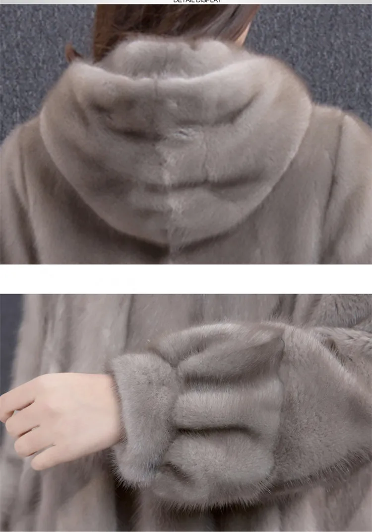 Real Mink Coat Female Jacket Winter Coat Women Clothes 2020 Luxury Natural Fur Coats Warm Outwear Jackets Hooded Manteau Femme