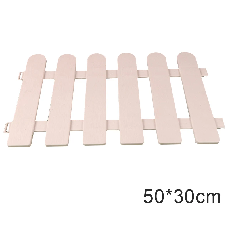 

20 PCS Reusable Plastic Plant Fence for Garden Decorative Small Fence with Wood Grain 50*30cm DC120