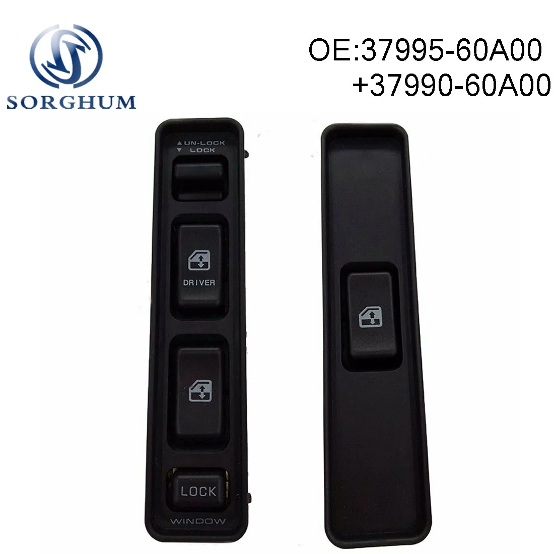 

SORGHUM 2pcs 37990-60A00 37995-60A00 Front Driver and Passenger Side Electric Window Master Switch For Suzuki Vitara 1992-1998