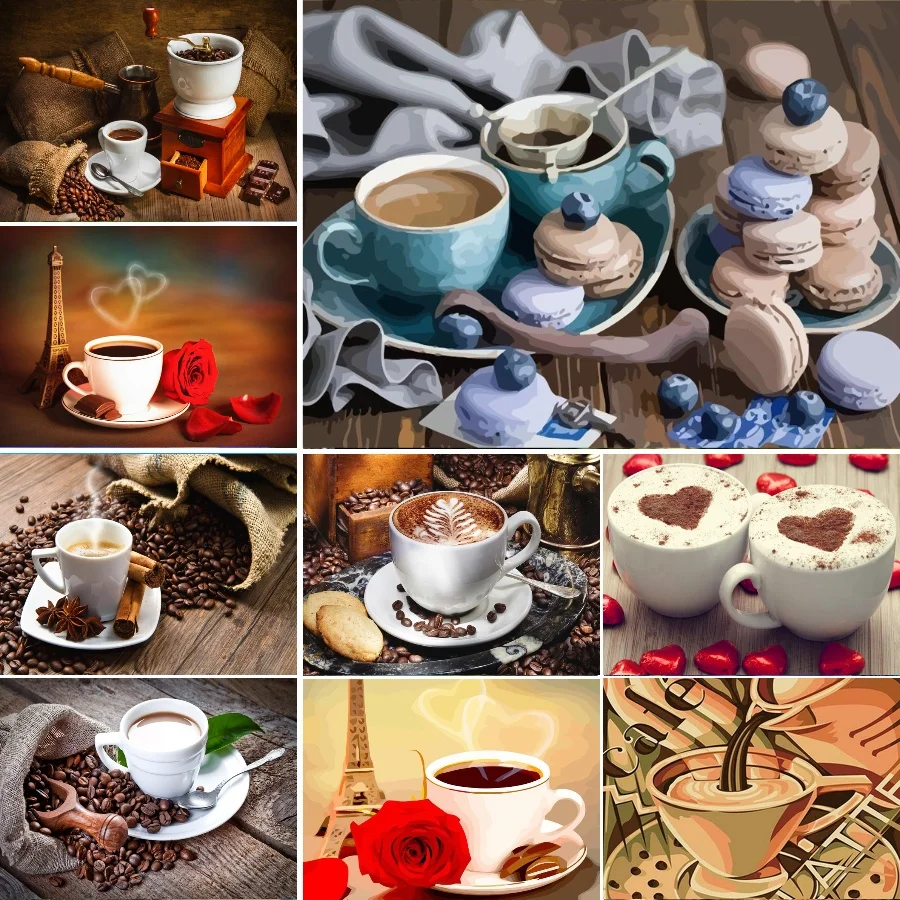 Diy 5d алмазная картина кофейная Алмазная вышивка продажа мультяшная полная