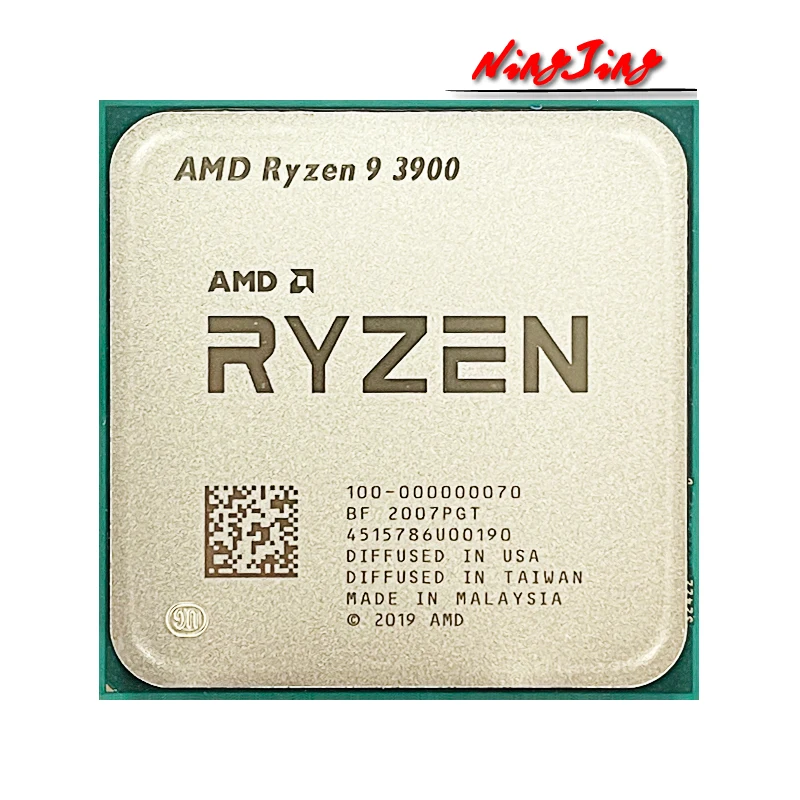  Процессор AMD Ryzen 9 3900 R9 3900, 3,1 ГГц, двенадцатиядерный, 24 потока, 65 Вт, 7 нм, L2 = 6 Мб, L3 = 64 МБ, разъем AM4