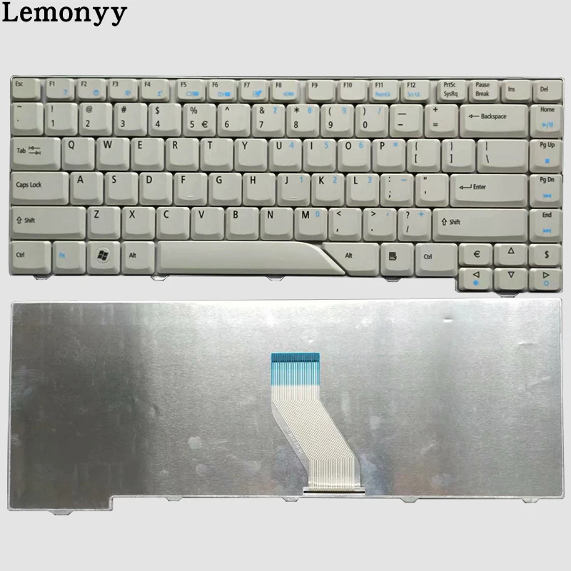 US клавиатура для ноутбука acer Aspire 4210 4220 4520 4710 4720 4920 5220 5310 5520 5710 5720 5235 5910 5920 5930 6920 черный/белый - Цвет: Белый
