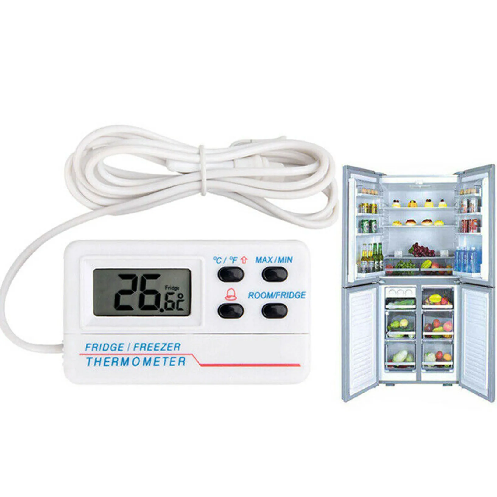 Цифровой ЖК-дисплей точный холодильник морозильная камера с термометром