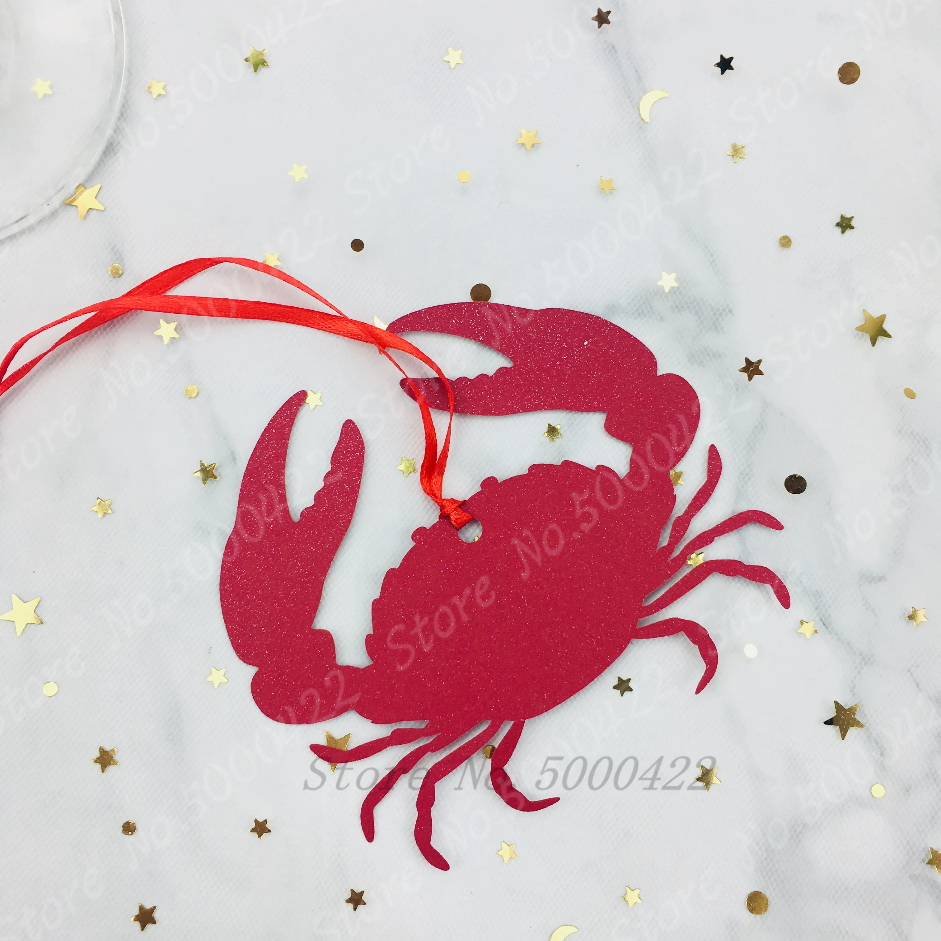 50 шт форма краба декоративная карта желаний висят подарочные ярлыки для