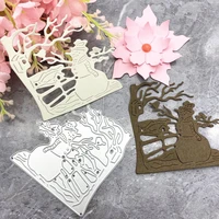 2020 new arrival snowman witch dead tree 3d gift stitched diy scrapbooking stamp craft embossing die cut making stencil template