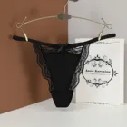 Стринги женские, кружевные, прозрачные, с низкой талией