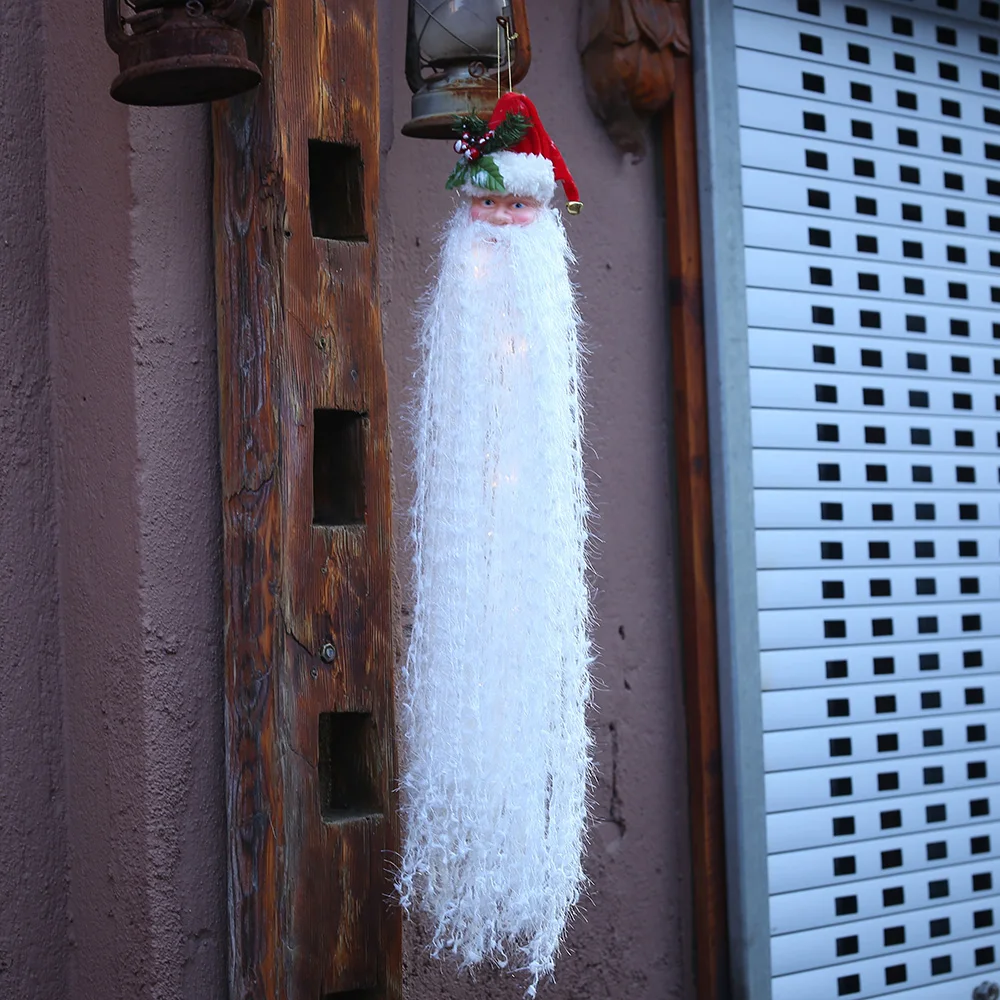 Забавные длинные бороды Санта Клаус рождественские украшения подвески для