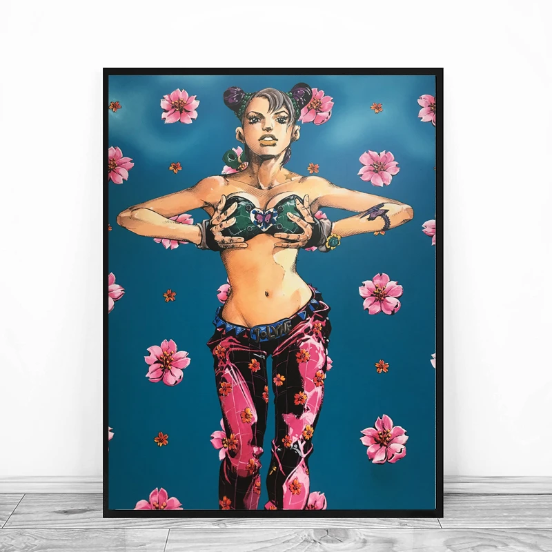 

Home Decoration Kazumi Hatano Canvas Painting JoJo S Bizarre Adventure Wall Art Anime Poster Modular Picture Frame For Bedroom