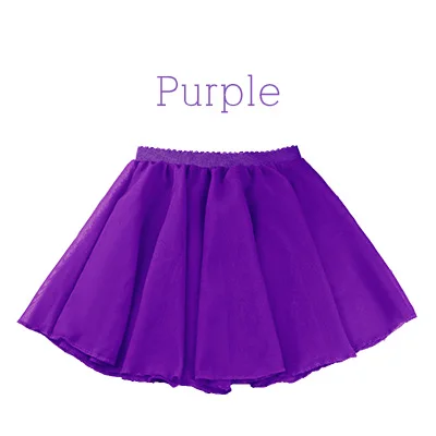 Purple 12 pieces Летний Детский Эластичный шифоновый пояс, юбка, балетный тюль для девочек, юбка со скидкой - Цвет: Purple 12 pieces