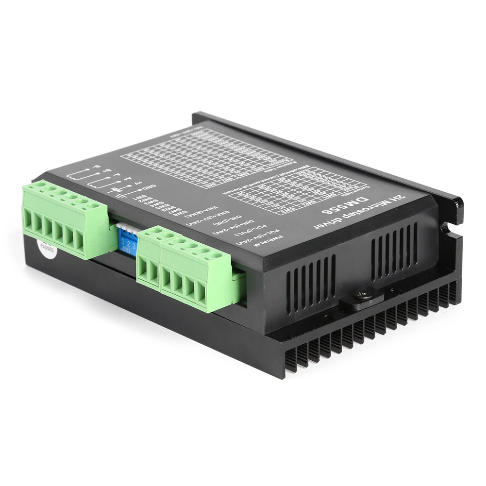 

DM556 Цифровой Драйвер шагового двигателя 2-фазный 5.6A контроллер для Nema 23 57 мм 34 86 мм шаговый двигатель заменяет M556