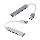 Usb-хаб высокого Скорость 4-Порты и разъёмы USB 3,0 2,0 концентратор 5 Гбитс для ноутбука Компьютерные аксессуары мульти Порты и разъёмы концентратор 4 порта USB 3,0 2,0 адаптер