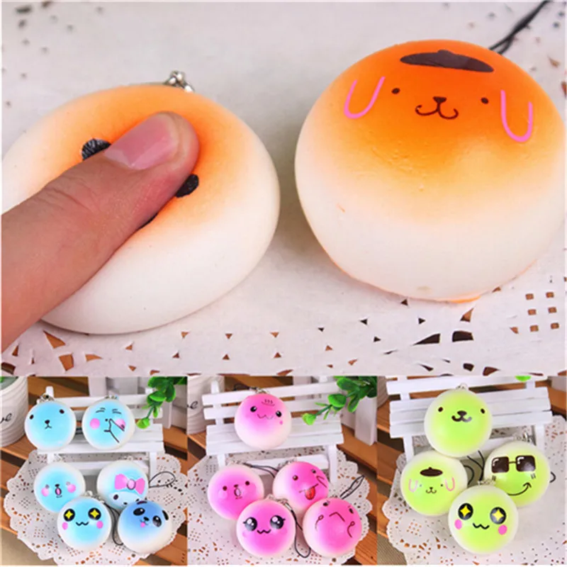 1 шт. милые мягкие медленно поднимающиеся панды хлеб торт телефонные ремни брелки