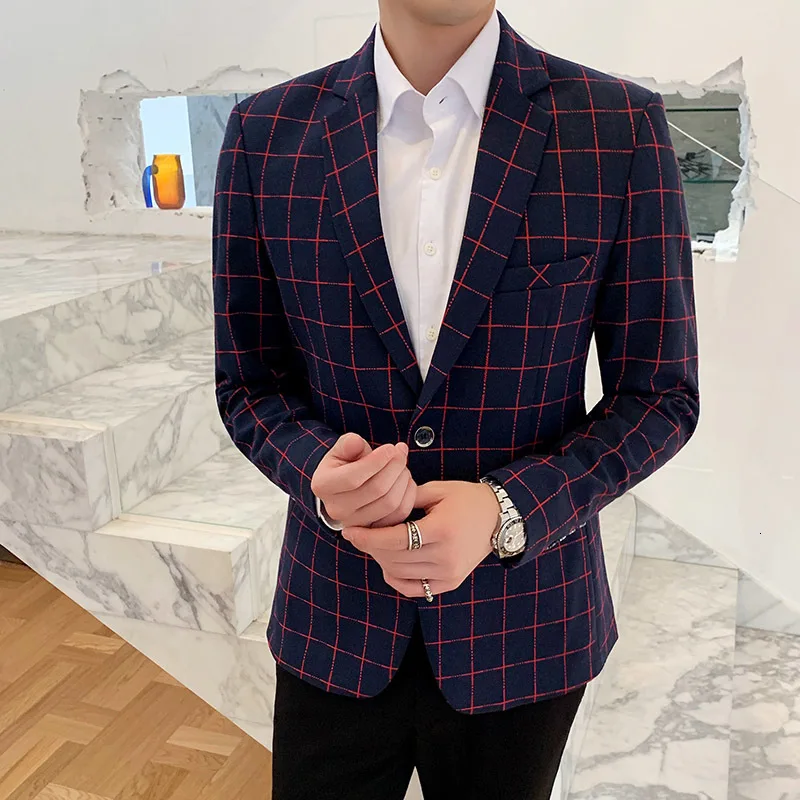 Мужской костюм высококачественный мужской блейзер Модный повседневный