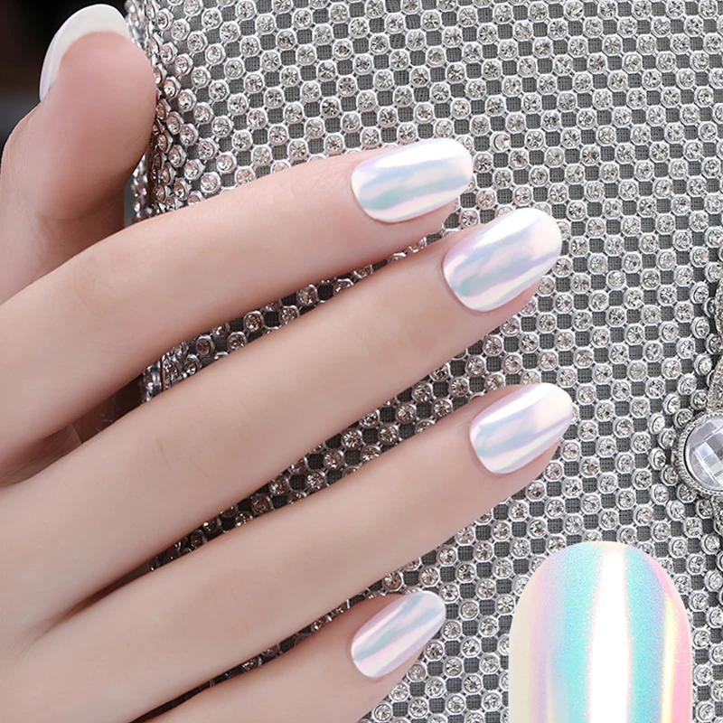 

1box Super Fine Chameleon Neon Shell Powder Nail Glitter Mirror Iridescent Nail Glitters Chrome Nail Art Pigment Powder
