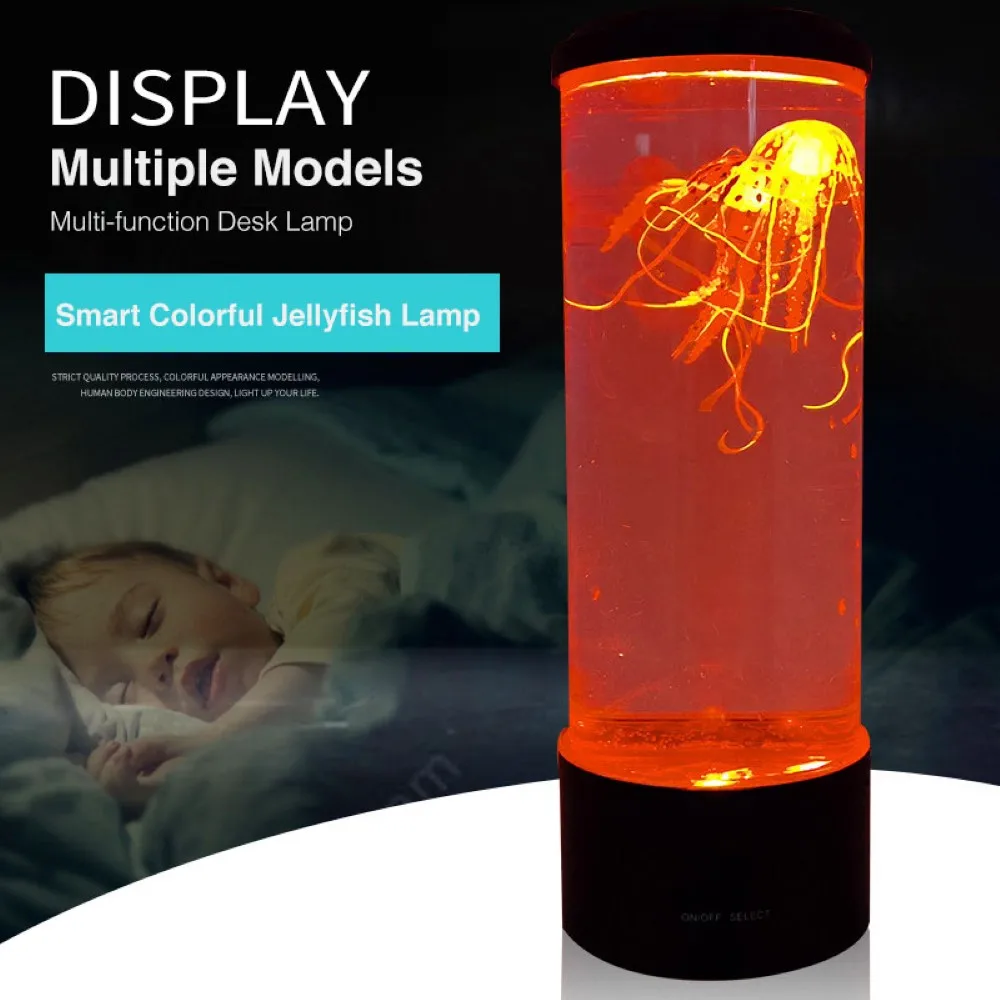 

LED Remote Control Fantasy Jellyfish Lamp USB Powered Color Changing Fish Tank LED Light Relaxing Room Night Lights Float