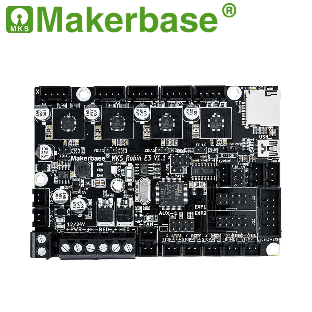 Makerbase МКС Робин E3 V1.1 32Bit Управление доска 3D принтеры Запчасти с Tmc2209 Uart режим