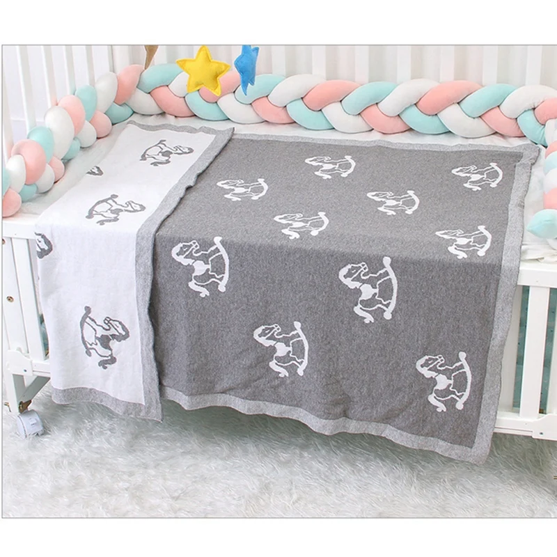 

Baby Knitted Blankets Stroller Bed Bath Swaddle Wrap Infantil Cotton