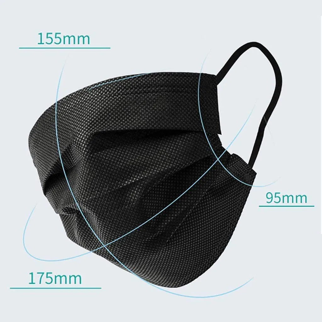 

20/30pcs Face Mask Proof Protect Face Mouth Cover Outdoor Youre Meltblown Black Protective Face Masks Mascarillas 2021