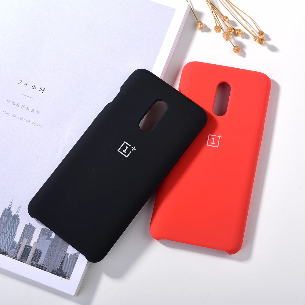 Оригинальный жидкий силиконовый чехол Oneplus 7/7 Pro Мягкий защитный шелковистый