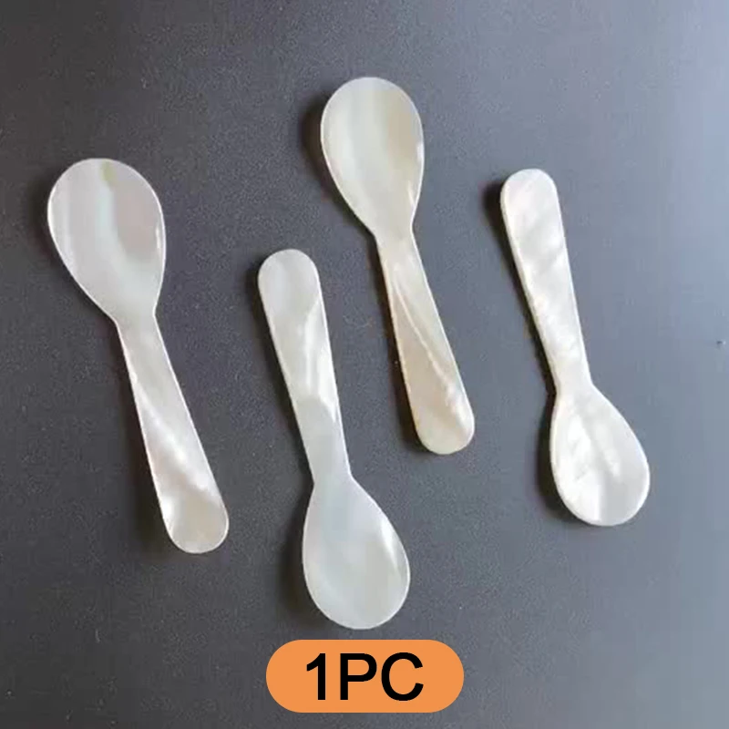 1PC Natural Conch Shell Ice Cream Coffee Spoon Caviar Mother of Pearl Seashells Stirring Spoons Teaspoon Kitchen Tool - купить по