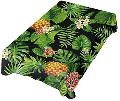 

Pine Tropical Palm Leaf Flower Tablecloth Wrinkle Resistant Table Kitchen Party