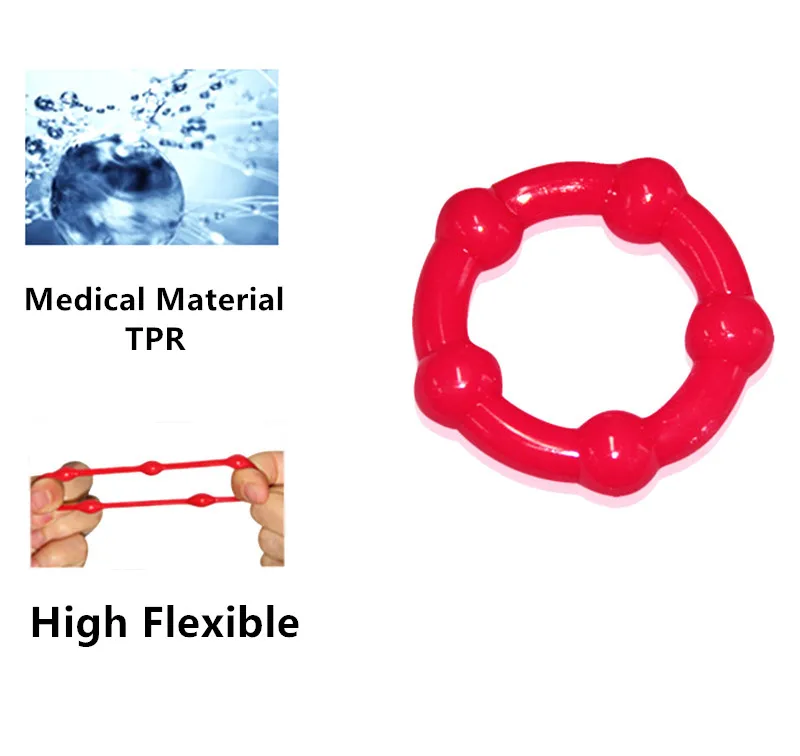 Кольцо на пенис из термопластичной резины выпуклые кольца для тренировок