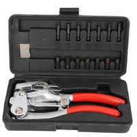 hand held power punch kit carbon steel iron plastic hole punch pliers hand tools punch tool kit radom case colors