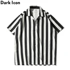 Рубашка Dark Icon мужская в стиле хип-хоп, уличная футболка в стиле ретро, гавайская футболка с короткими рукавами, уличная одежда, лето 2019